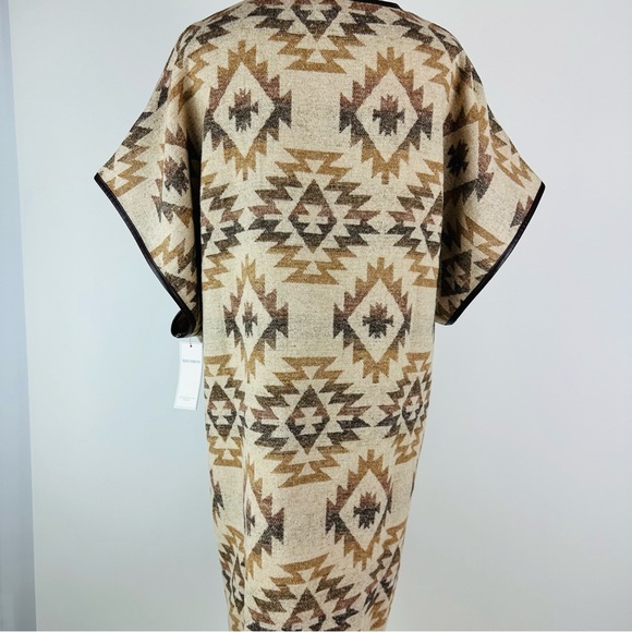 Fable Brown Southwestern Long Vest Jacket Size S/M - Picture 8 of 11